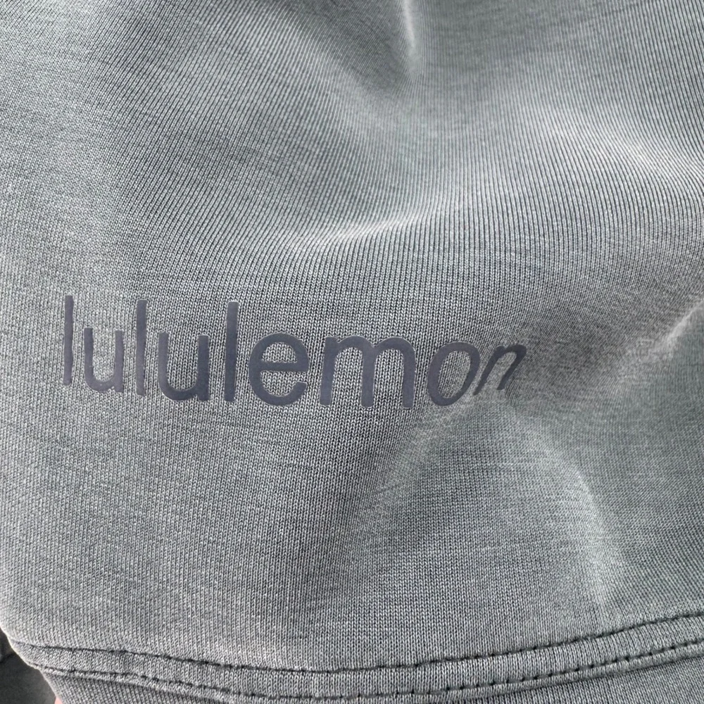Lululemon Perfectly Oversized Cropped Crew Women 4 Teal Blue Green Sweatshirt - Picture 4 of 8
